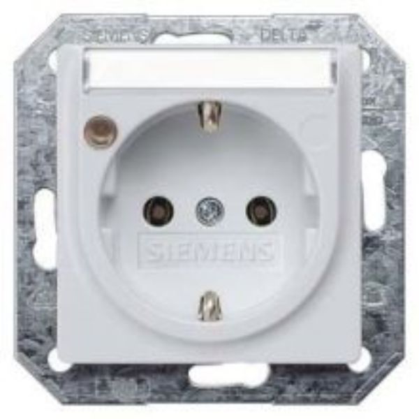 Siemens Schuko-Steckdose aluminiummetallic/ Schutzart IP20 